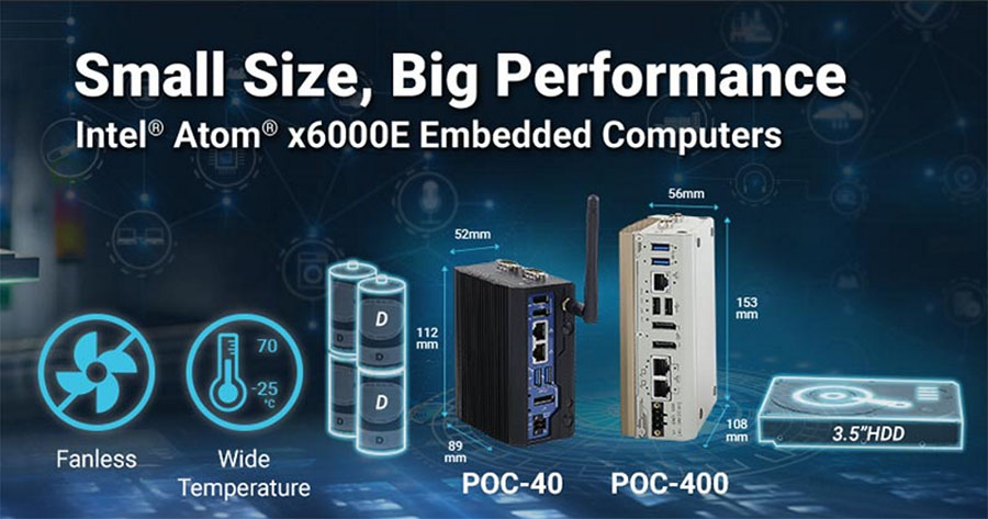 POC-400 : Nouveau PC embarqué, ultra compact et équipé du processeur Intel Elkhart Lake Atom