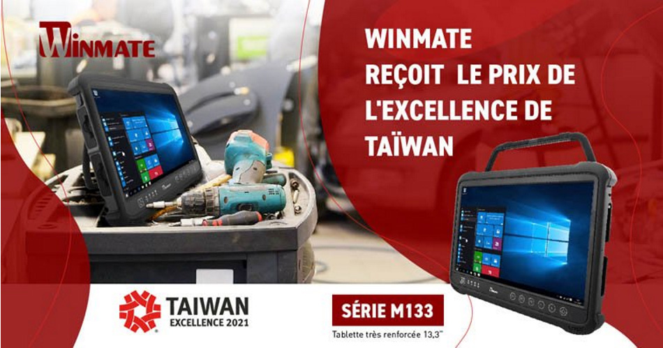 Winmate reçoit le prix Taiwan Excellence 2022 pour sa tablette ultra-durcie GT1363W