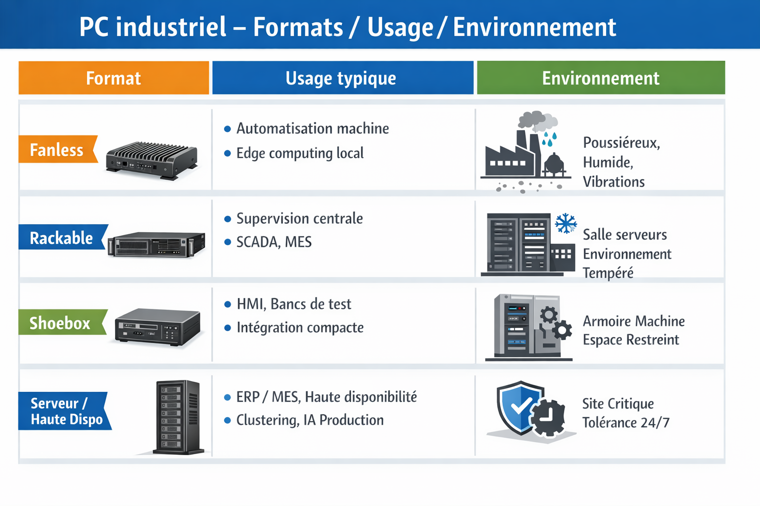 PC industriel  Formats usage et environnement