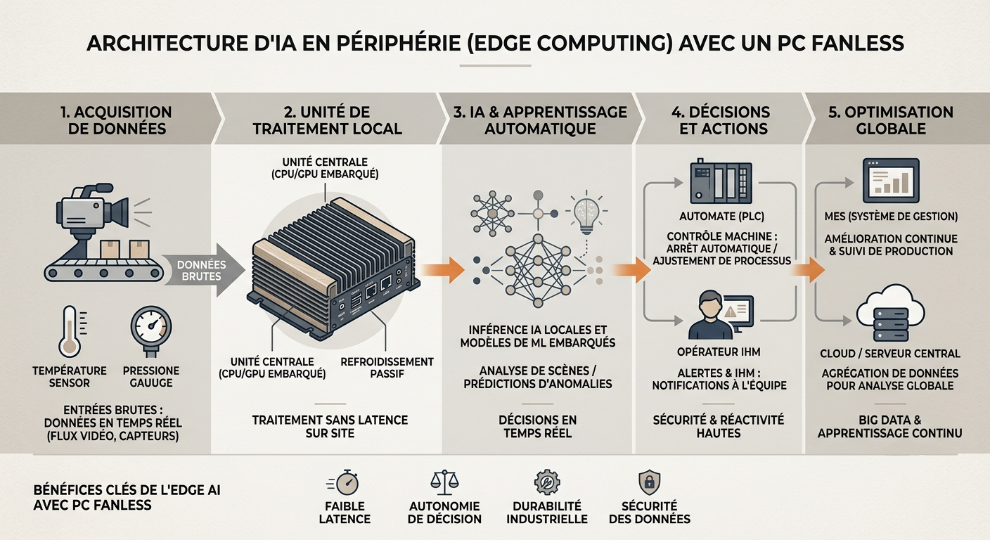 Un PC fanless industriel peut-il faire de l’Edge Computing et de l’IA