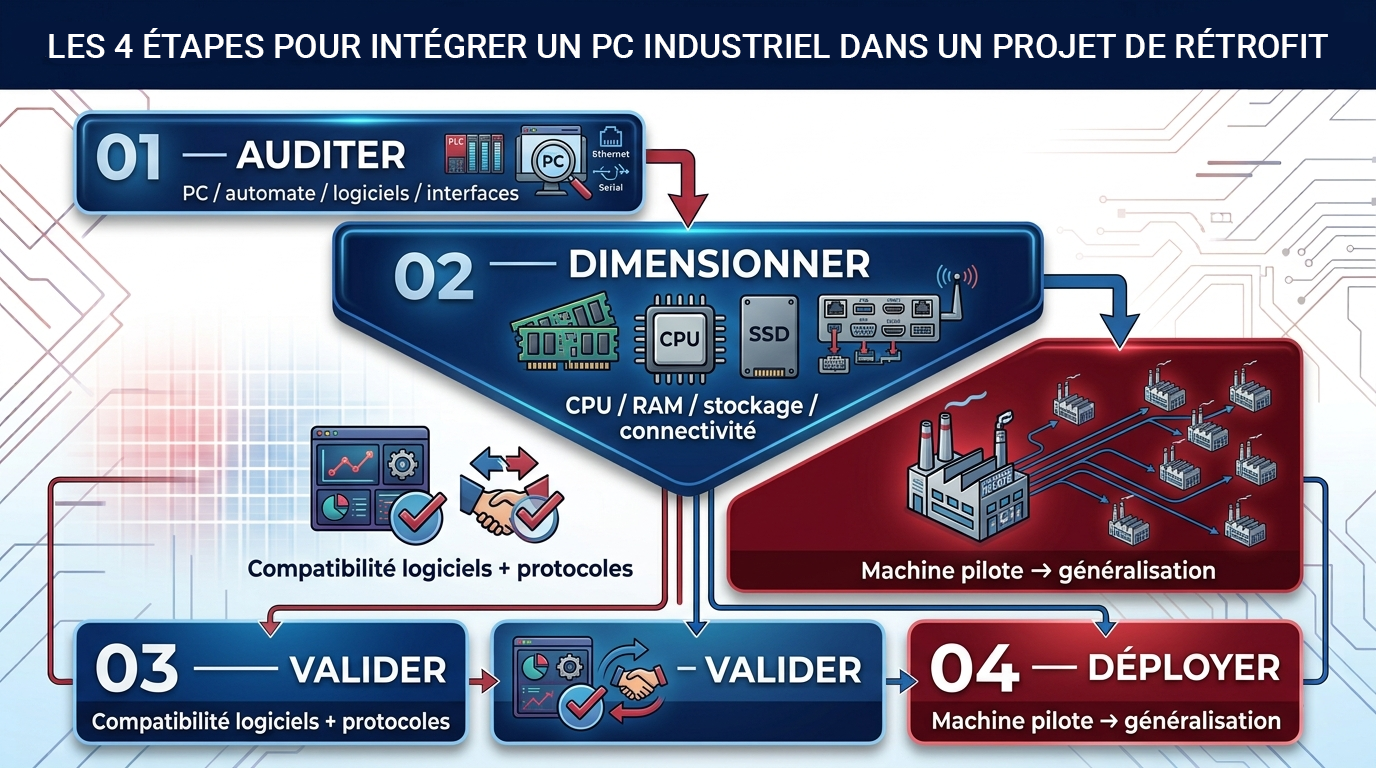 Comment intégrer un PC industriel dans une machine existante