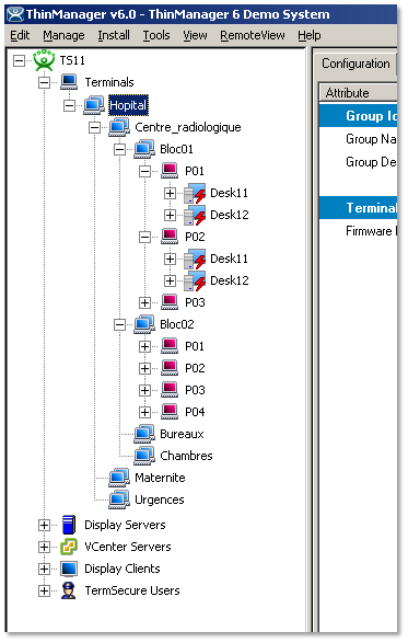 Configuration ACP ThinManager pour clients légers