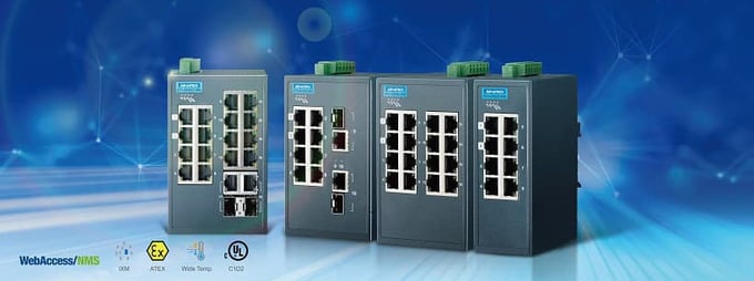Switchs manageables et ATEX EKI-5500/EKI-5600 dédiés à l'IoT industriel